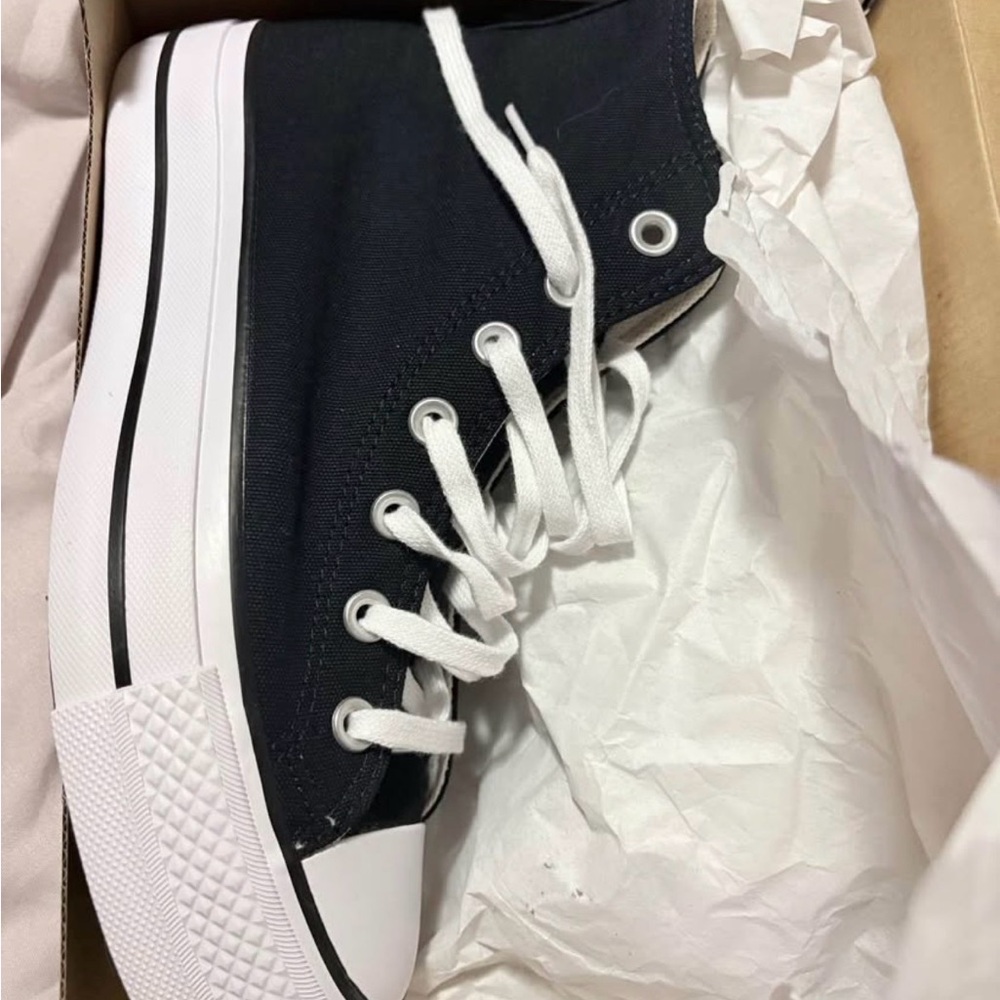 Converse Black and White Platform High-Tops